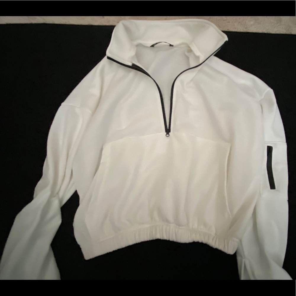 Cropped zip hoodie